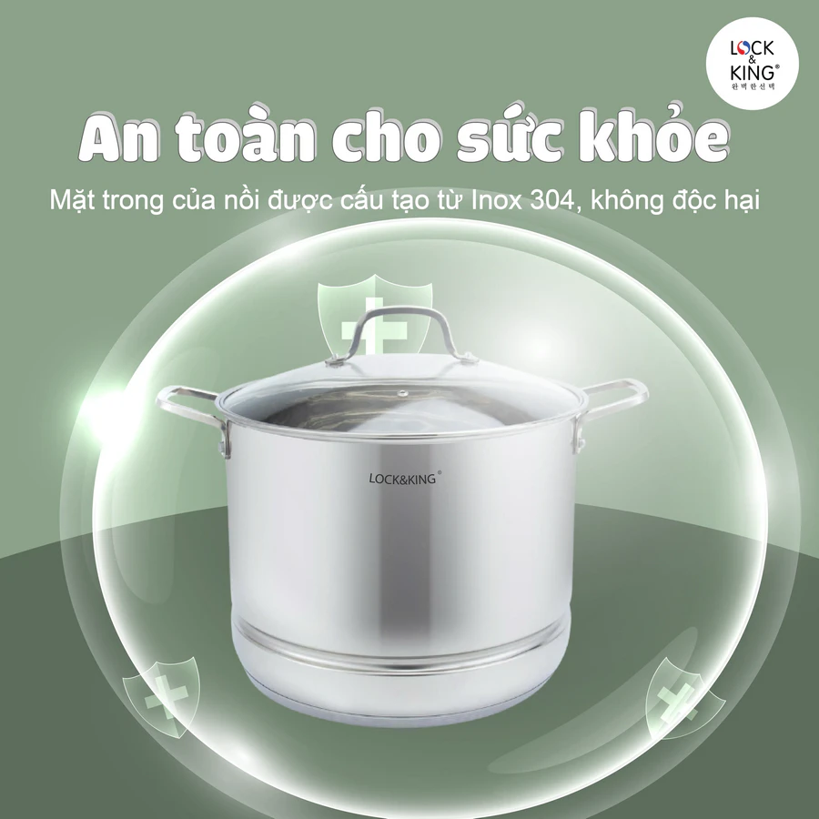 Nồi Luộc Gà Hấp Đa Năng Lock&King LK-3226 an toàn cho sức khỏe