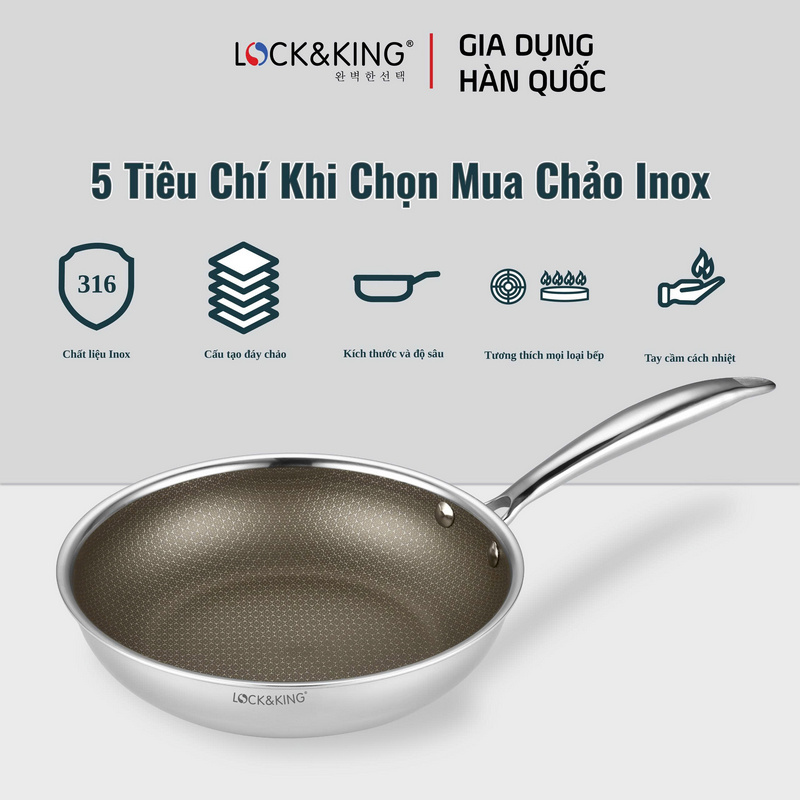 Những tiêu chí khi lựa chọn mua chảo Inox