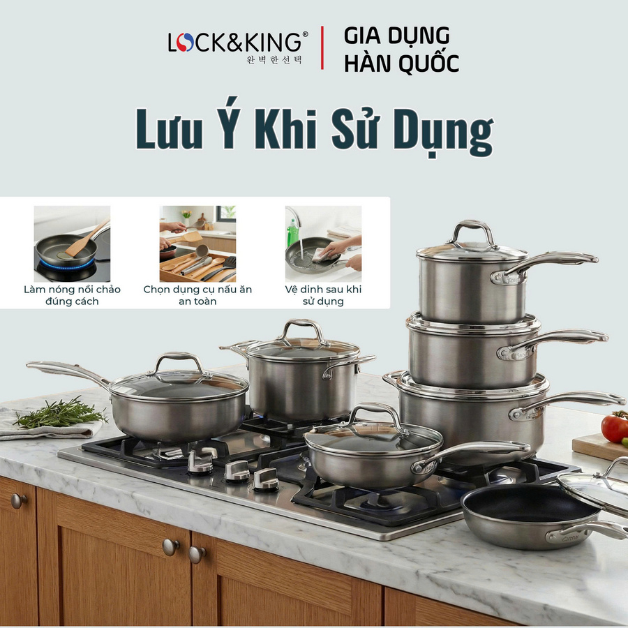 Một số lưu ý khi sử dụng sản phẩm chống dính Titanium