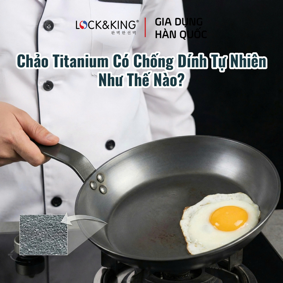 Mẹo dùng chảo Titanium có chống dính tự nhiên