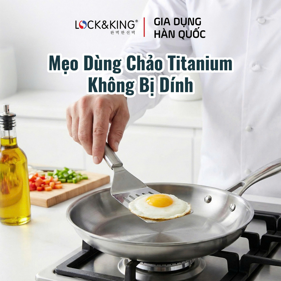 Mẹo dùng chảo Titanium không bị dính