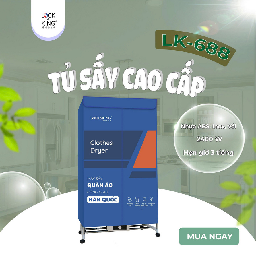 Tủ sấy cao cấp Lock&King LK-688