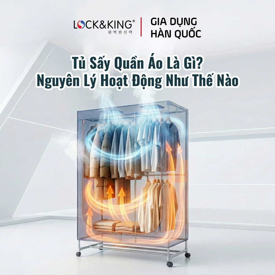 Nguyên lý hoạt động của tủ sấy quần áo