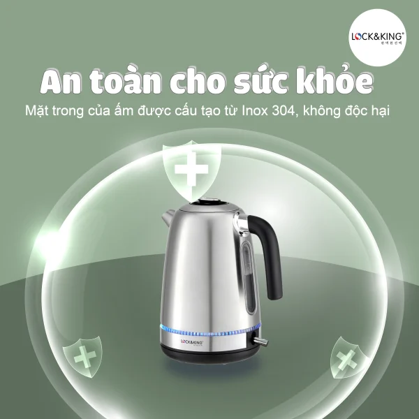 Ấm Siêu Tốc Lock&King LK-1083 – Sôi Nhanh, Bền Lâu, Chuẩn Hàn