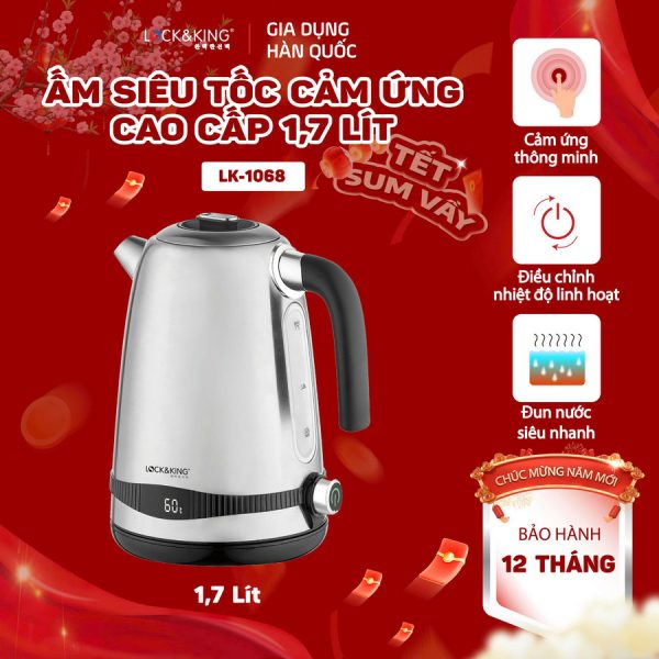 Ấm Siêu Tốc Lock&King LK-1068 – Nhanh, Bền, An Toàn