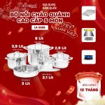 Bộ Nồi Inox 5 Đáy Cao Cấp Lock&King LK-3568