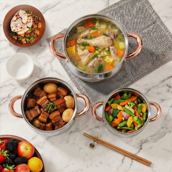 Bộ Nồi Inox 5 đáy Cao Cấp Lock&King LK-336A