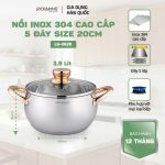 Nồi Inox 5 Đáy Cao Cấp Lock&King LK-3020