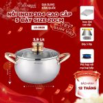 Nồi Inox 5 Đáy Cao Cấp Lock&King LK-3020