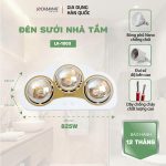 Đèn Sưởi Nhà Tắm 3 Bóng Cao Cấp Lock&King LK-1003