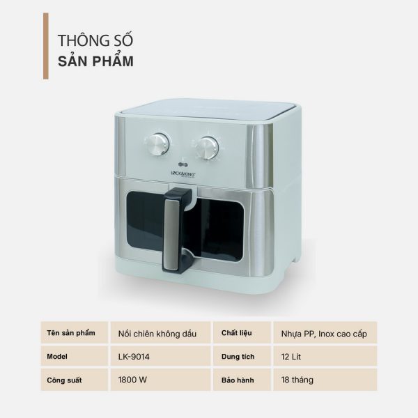 Nồi Chiên Không Dầu Lock&King LK-9014