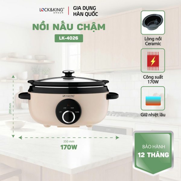 Nồi Nấu Chậm Lock&King LK-4026