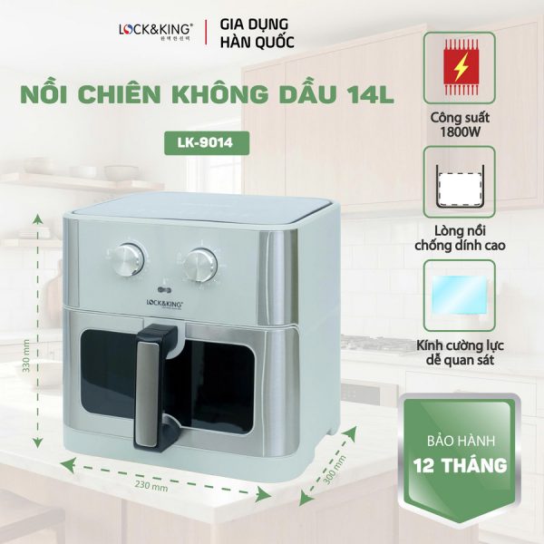 Nồi Chiên Không Dầu Lock&King LK-9014