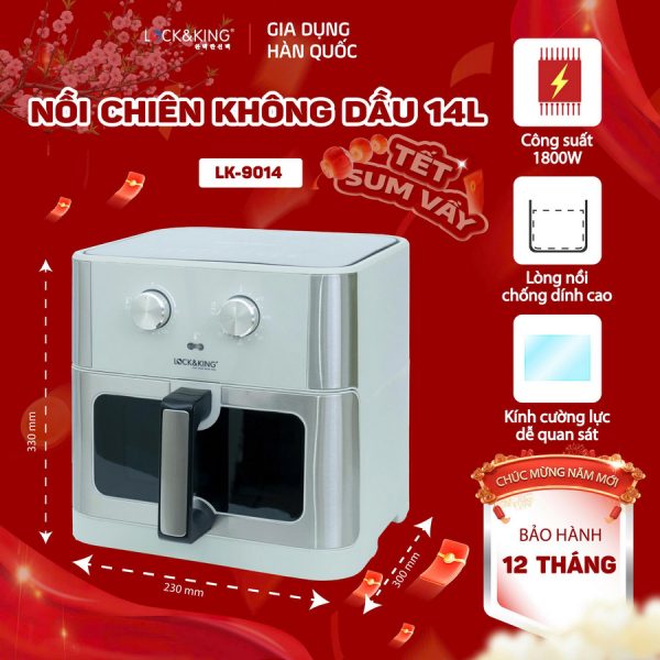 Nồi Chiên Không Dầu Lock&King LK-9014