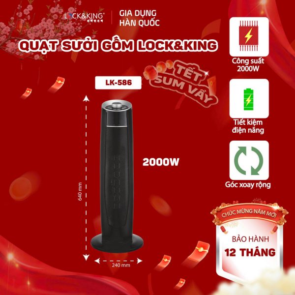 Máy Sưởi Gốm Lock&King LK-586
