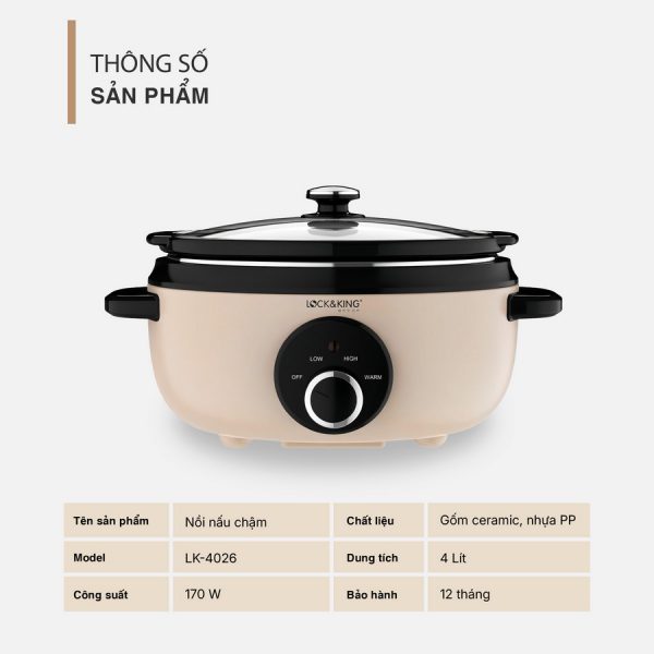 Nồi Nấu Chậm Lock&King LK-4026