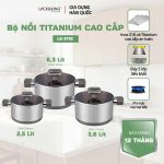 Bộ Nồi 3 Món Titanium Cao Cấp Lock&King LK-3338