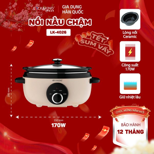 Nồi Nấu Chậm Lock&King LK-4026