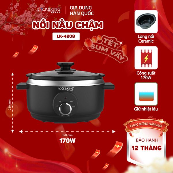Nồi Nấu Chậm Lock&King LK-4208