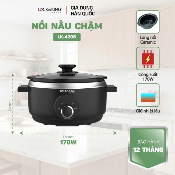 Nồi Nấu Chậm Lock&King LK-4208