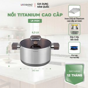 Nồi Titanium Cao Cấp Lock&King LK-3124