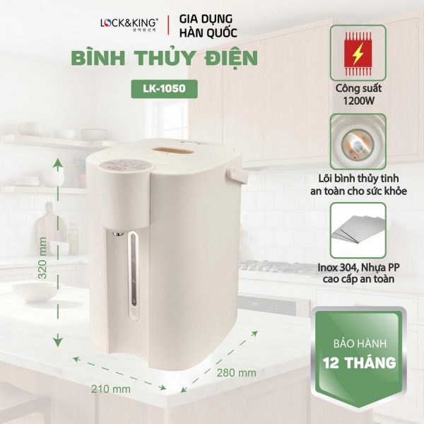 Bình Thủy Điện Lock&King LK-1050