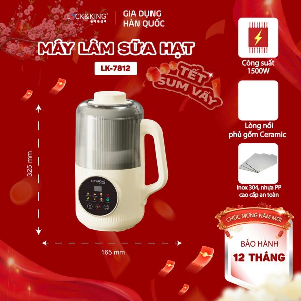 Máy Làm Sữa Hạt Lock&King LK-7812