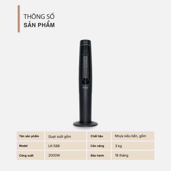 Quạt sưởi gốm LK-588