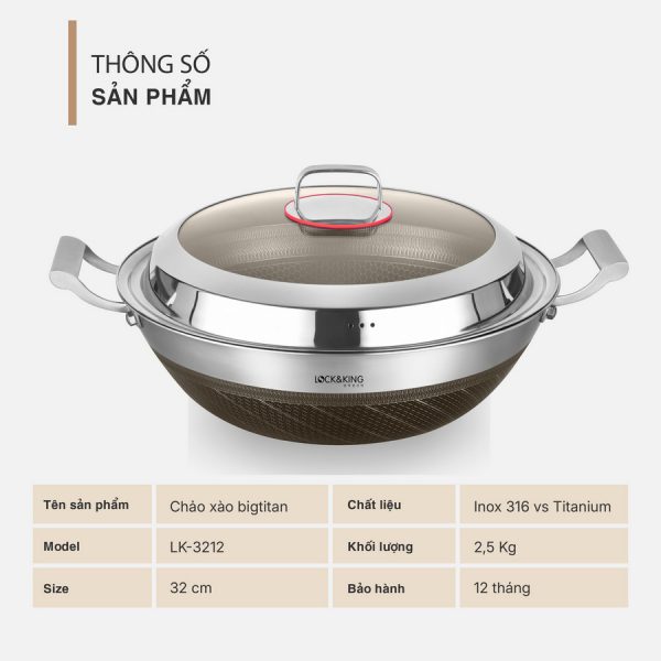 Chào Xào BigTitan Lock&King LK-3212